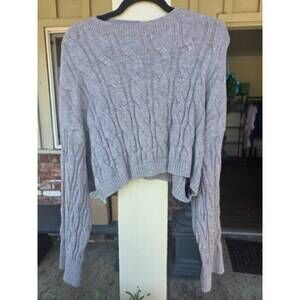 NEW ETERNELLE women's cropped sweater in grey